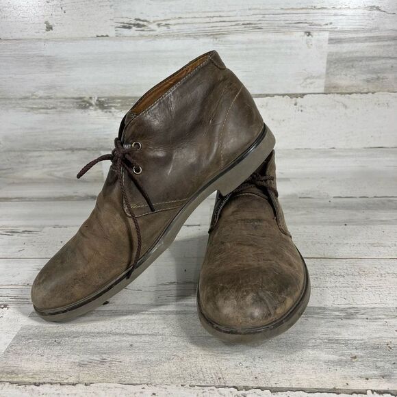 Clarks Mens Leather Lace Up Round Toe Desert Chukka Ankle Boots Brown Size 12 - Picture 5 of 7